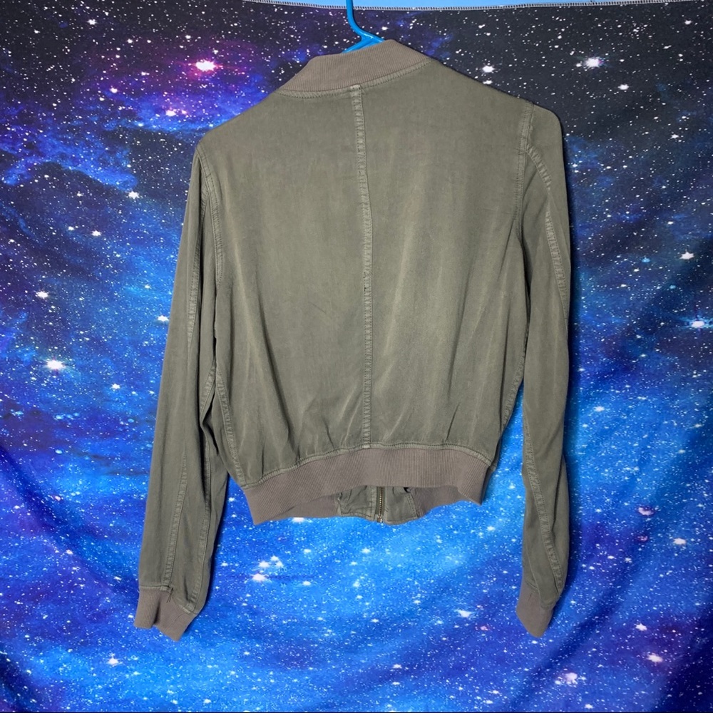 Mossimo- Green Bomber Jacket Size Medium - image 7